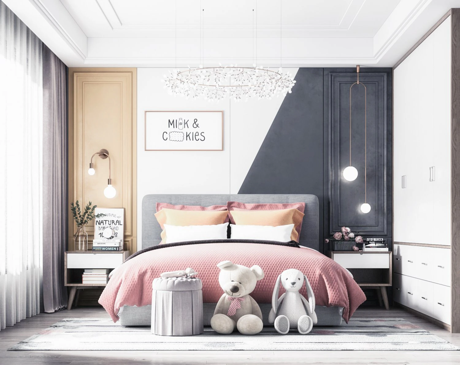 nordic childrens room 3D Model .c4d .max .obj .3ds .fbx .stl .blend 