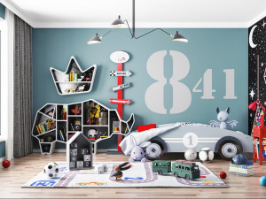 nordic childrens room 3D 模型