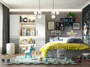 nordic childrens room 3Dモデル