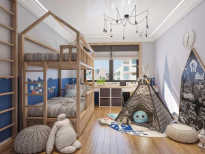 nordic childrens room 3D Model