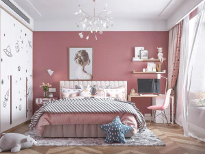 북유럽 어린이 방 3D 모델