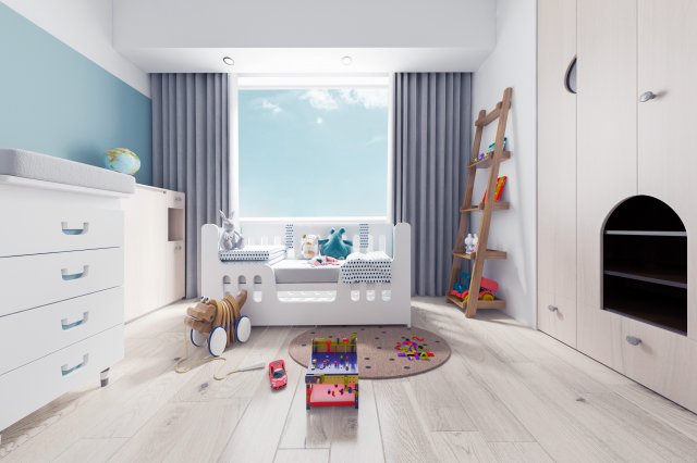 modern childrens room 3D Модель .c4d .max .obj .3ds .fbx .stl .blend 