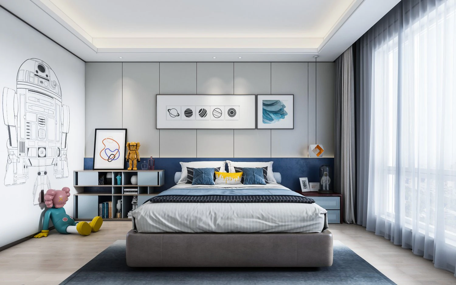 modern childrens room 3D Model .c4d .max .obj .3ds .fbx .stl .blend 