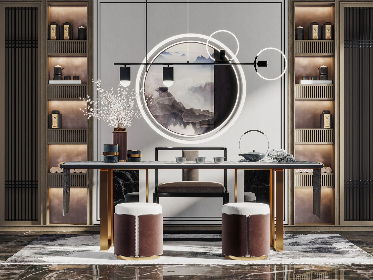 new chinese teahouse 3D Model .c4d .max .obj .3ds .fbx .stl .blend 