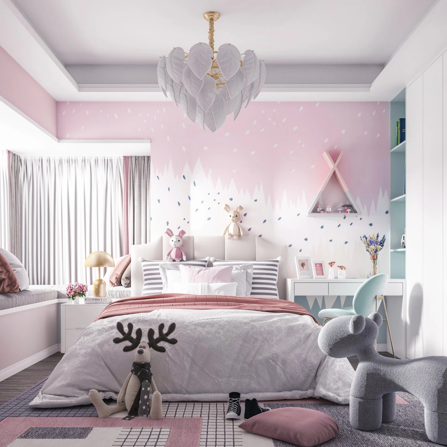 modern childrens room 3D Model .c4d .max .obj .3ds .fbx .stl .blend 
