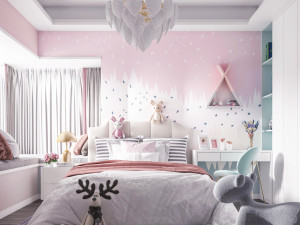 modern childrens room 3D Model