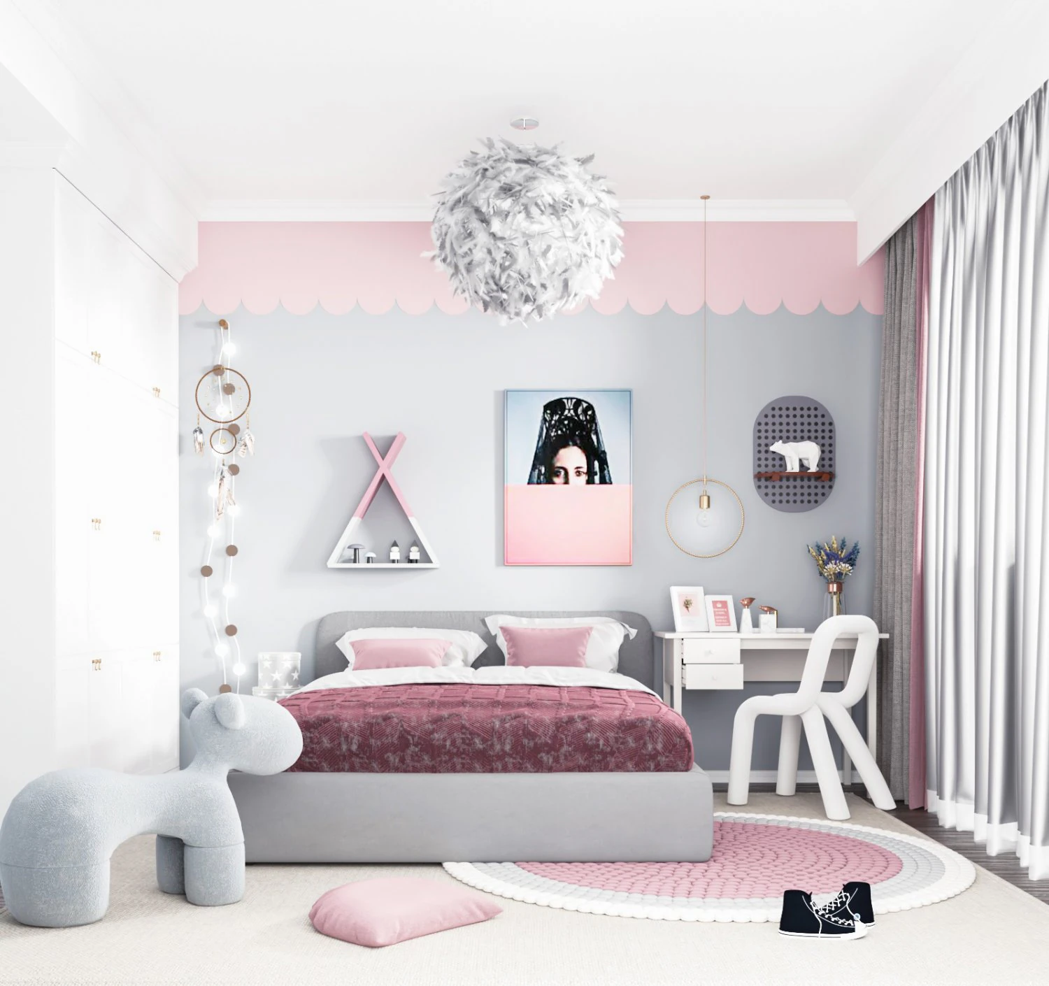 modern childrens room 3D Model .c4d .max .obj .3ds .fbx .stl .blend