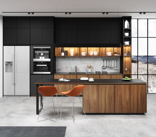 nordic kitchen 3D Модель .c4d .max .obj .3ds .fbx .stl .blend 