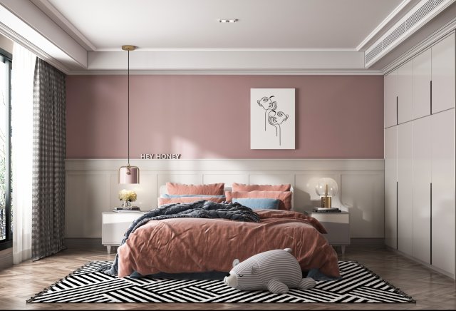 modern childrens room 3D Model .c4d .max .obj .3ds .fbx .stl .blend 