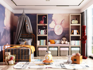 modern childrens room 3D Model