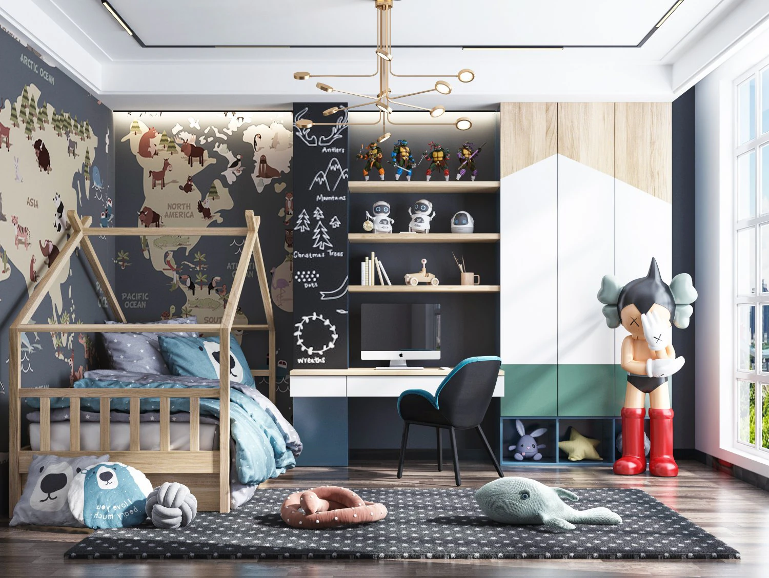 modern childrens room 3D Model .c4d .max .obj .3ds .fbx .stl .blend