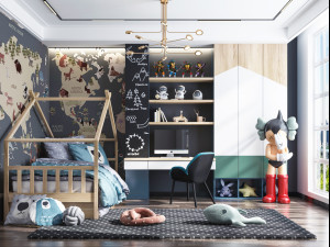 modern childrens room Model 3D