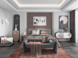modern childrens room 3D Model