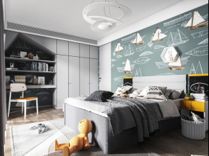 modern childrens room Modelo 3D