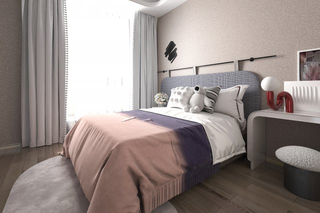 modern childrens room 3D मॉडल .c4d .max .obj .3ds .fbx .stl .blend