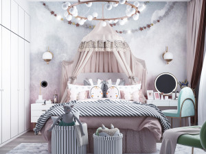 modern children room 3D Model