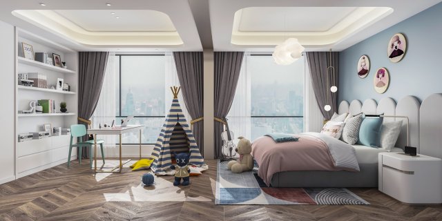 Modern children room 3Dモデル .c4d .max .obj .3ds .fbx .stl .blend 