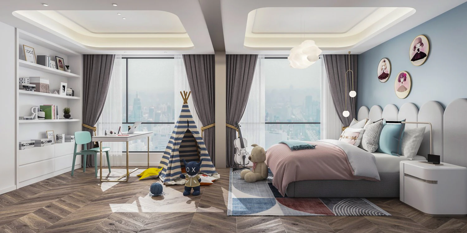 Modern children room 3D Model .c4d .max .obj .3ds .fbx .stl .blend 