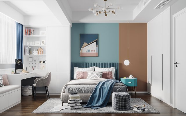 modern children room 3D-Modell .c4d .max .obj .3ds .fbx .stl .blend 