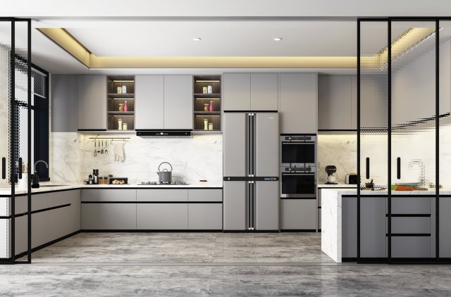 modern kitchen 3D Модель .c4d .max .obj .3ds .fbx .stl .blend 