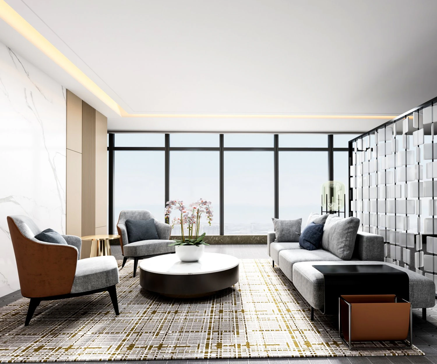 modern office reception room 3D Model .c4d .max .obj .3ds .fbx .stl .blend 