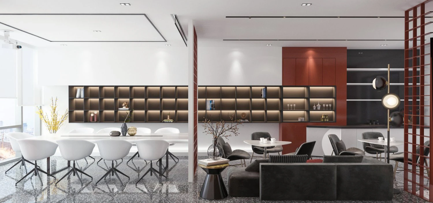modern office reception room 3D Model .c4d .max .obj .3ds .fbx .stl .blend