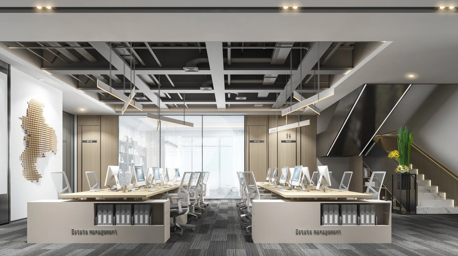 modern office 3D Model .c4d .max .obj .3ds .fbx .stl .blend 