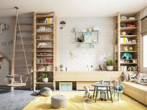 Северная детская комната, зона отдыха 3D Модель