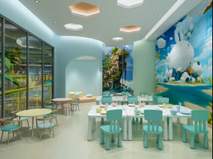 modern childrens restaurant 3D Model