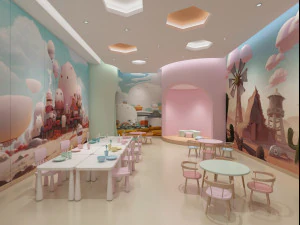 modern childrens restaurant 3D Model