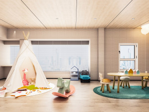 modern childrens entertainment area Modelo 3D