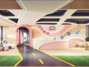 आधुनिक किंडरगार्टन हॉल 3D मॉडल