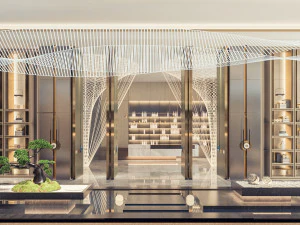 ホール風景 3Dモデル