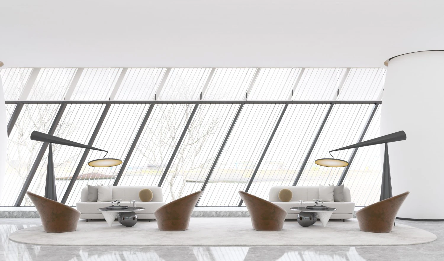 reception area of modern sales office 3D Model .c4d .max .obj .3ds .fbx .stl .blend 