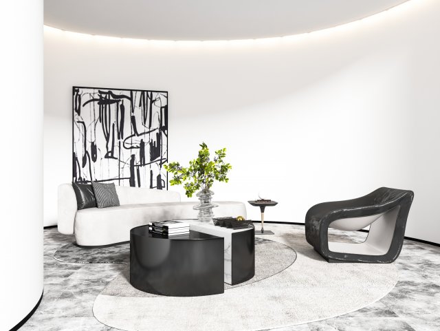 reception area of modern sales office Modello 3D .c4d .max .obj .3ds .fbx .stl .blend 