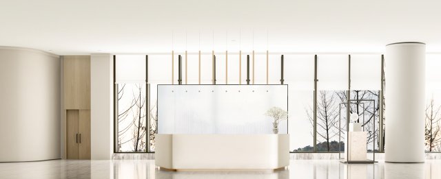 reception area of modern sales office 3D Модель .c4d .max .obj .3ds .fbx .stl .blend 