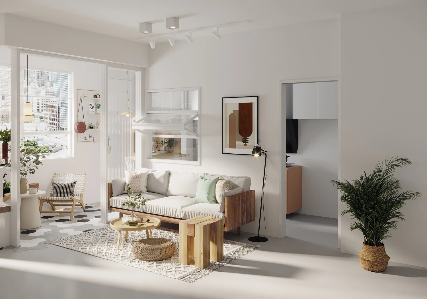 nordic living room 3D Model .c4d .max .obj .3ds .fbx .stl .blend 