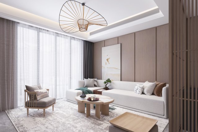 japanese living room 3D Model .c4d .max .obj .3ds .fbx .stl .blend 