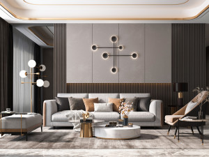 modern living room 3D-Modell