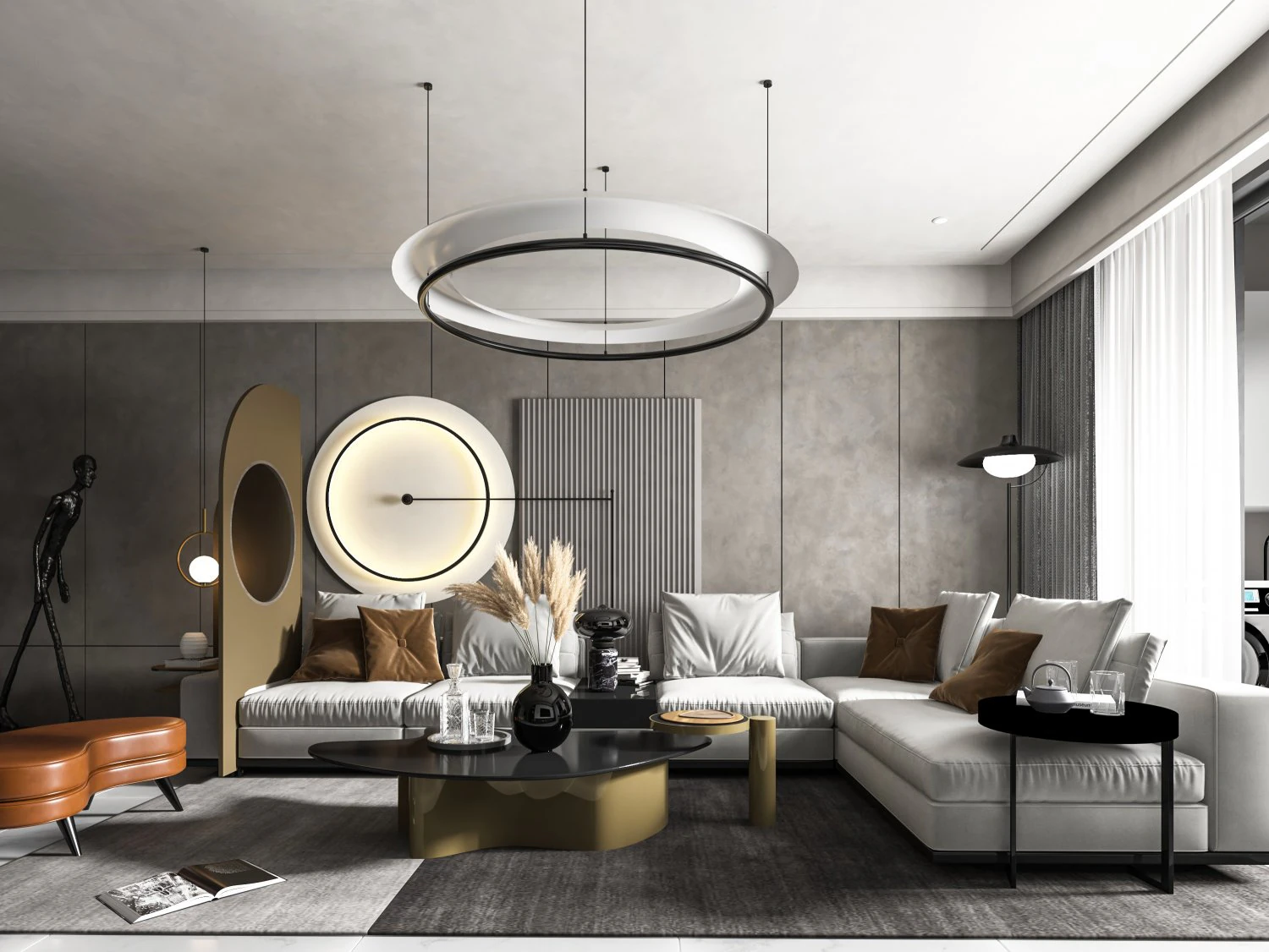 modern living room 3D Model .c4d .max .obj .3ds .fbx .stl .blend 
