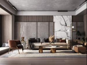 modern living room 3D Model
