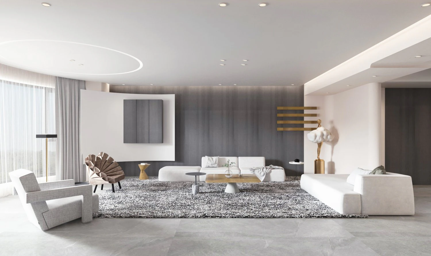 modern living room 3D Model .c4d .max .obj .3ds .fbx .stl .blend 