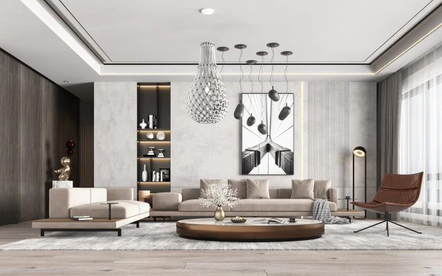 modern living room 3D Model .c4d .max .obj .3ds .fbx .stl .blend