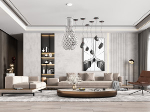 modern living room 3D Model