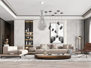 modern living room 3D Model