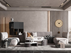 modern living room Model 3D
