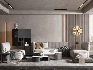 modern living room 3D Model