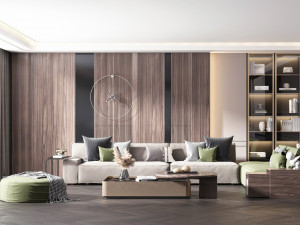 modern living room Model 3D
