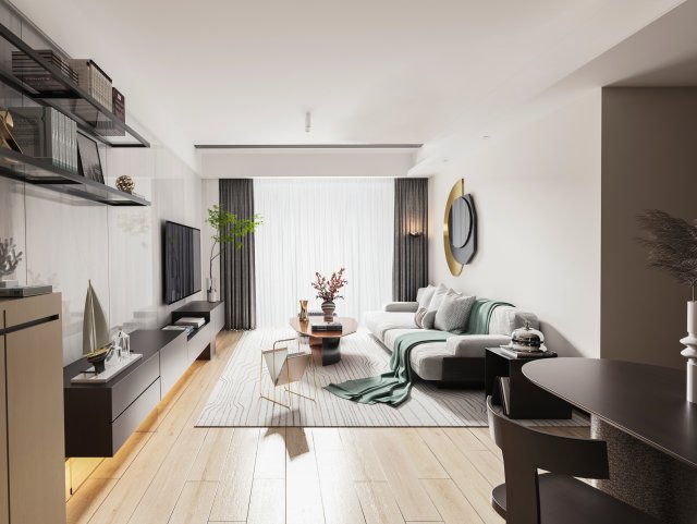 modern living room Modèle 3D .c4d .max .obj .3ds .fbx .stl .blend 