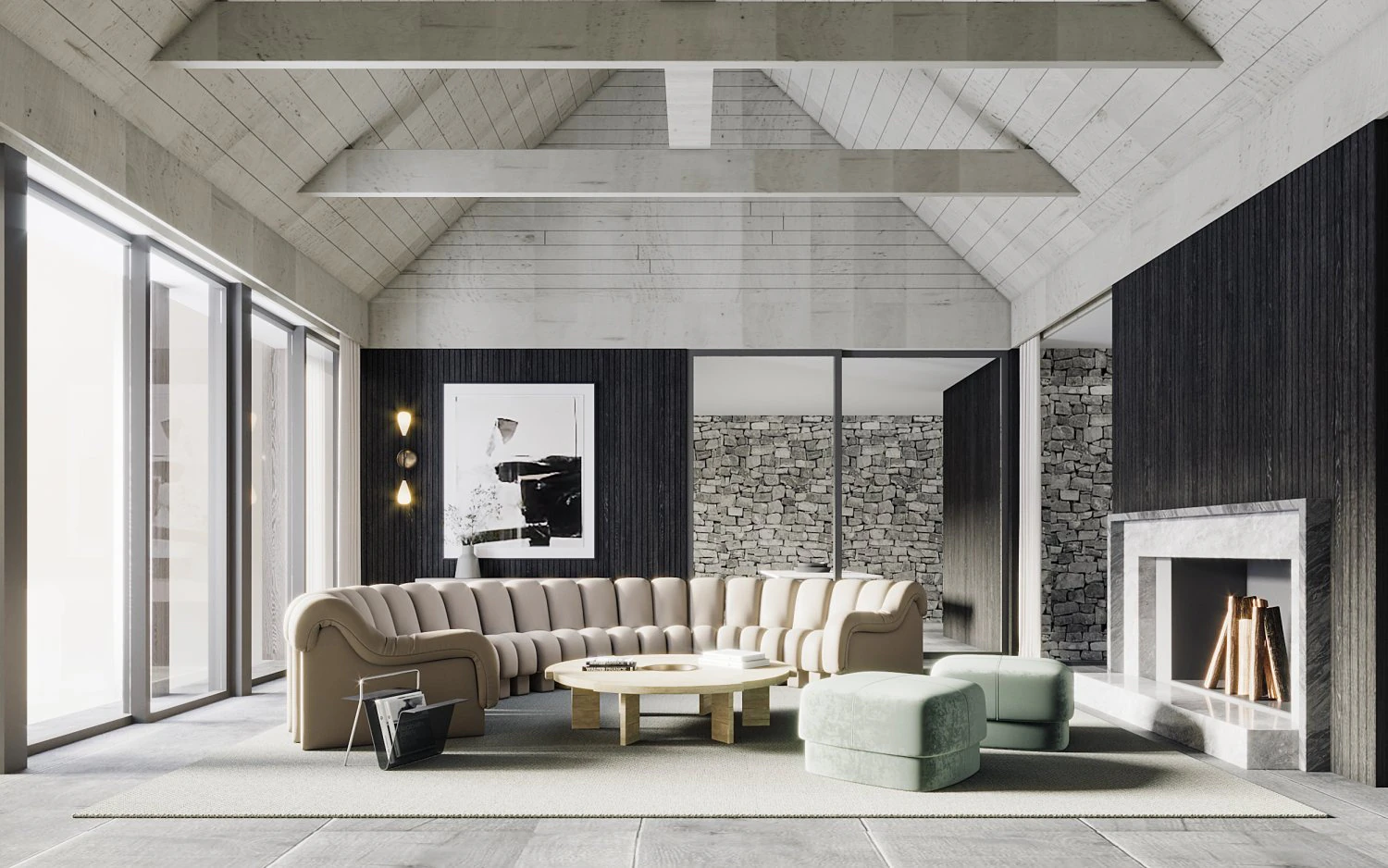 modern living room 3D Model .c4d .max .obj .3ds .fbx .stl .blend